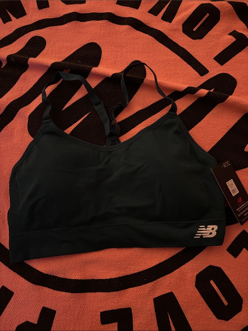New Balance Dark Green Seamless Performance Sports Bra